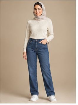 شلوار جین راسته زنانه